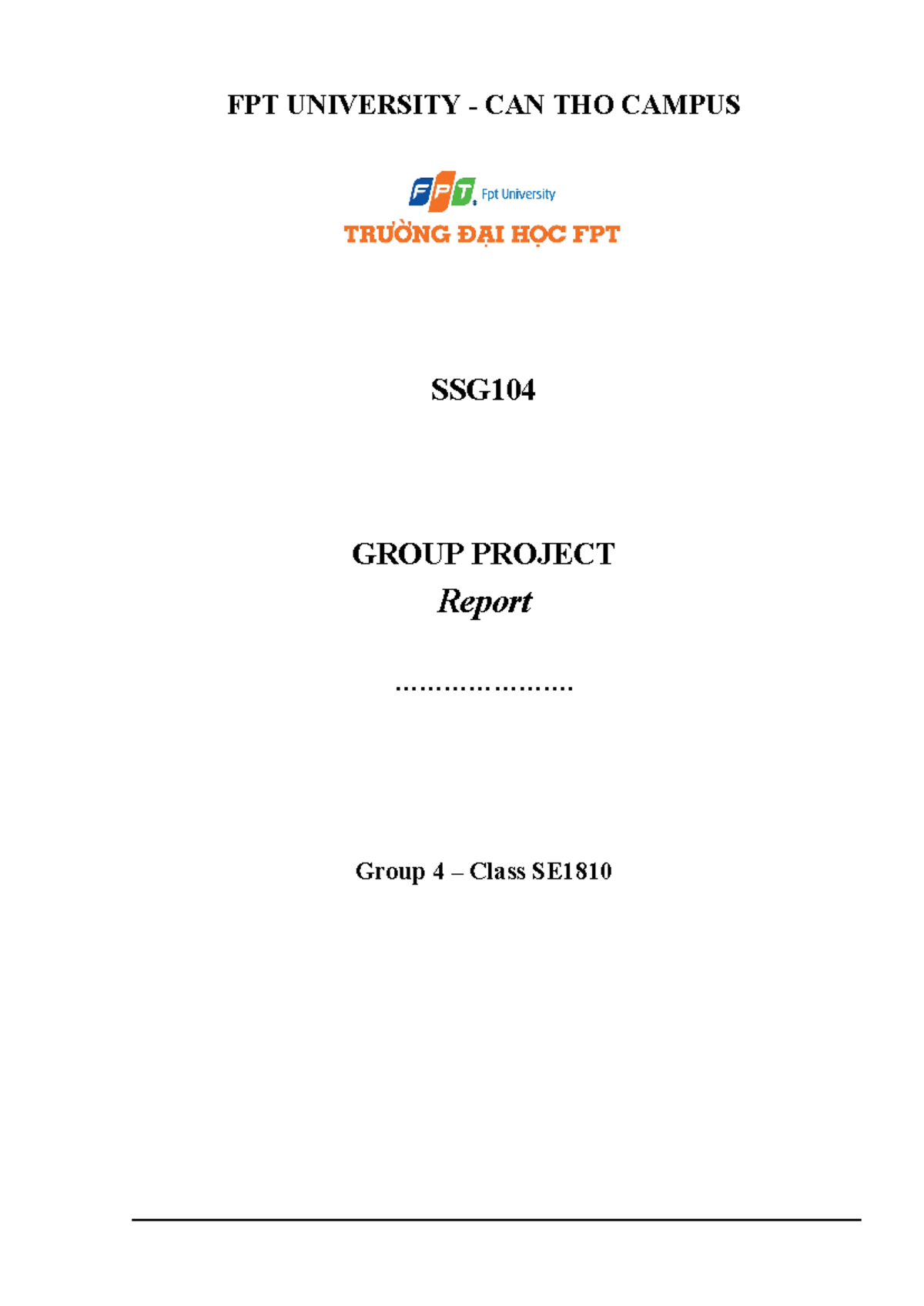 Group 4 Project Report: Collecting Plastic Bottles for Community ...