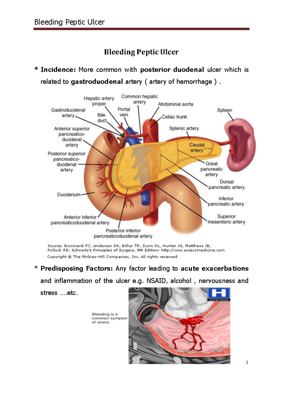 PU Bleeding Management - Internal Medicine Insights and Protocols - Studocu