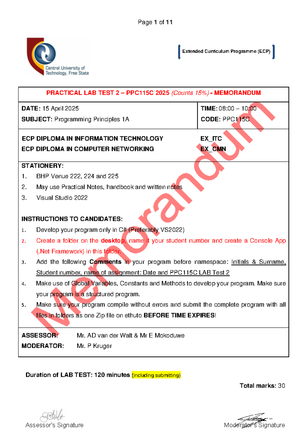 PPC115C Lab Test 2 2025: Pepsi Share Selling Software Memo - Studocu