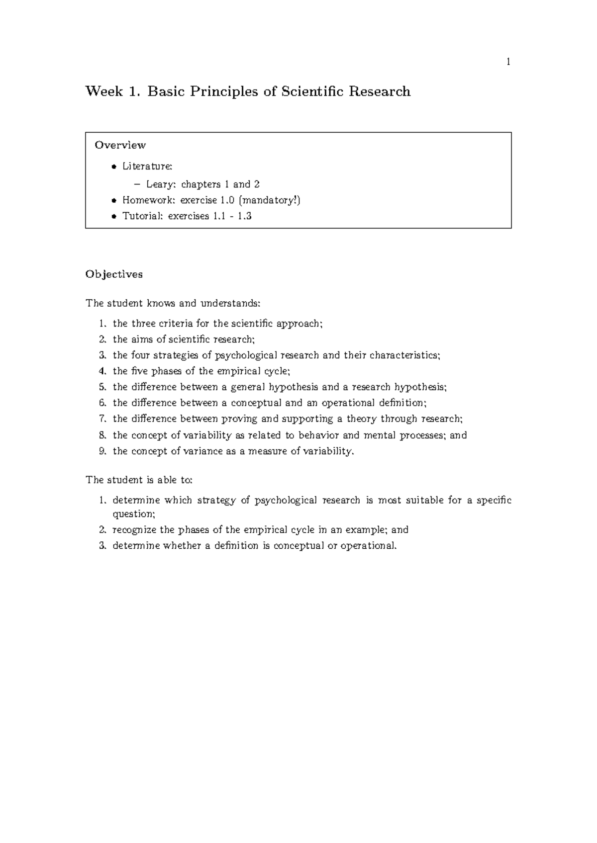 IMS 2223 Week 1: Basic Principles of Scientific Research Exercises ...