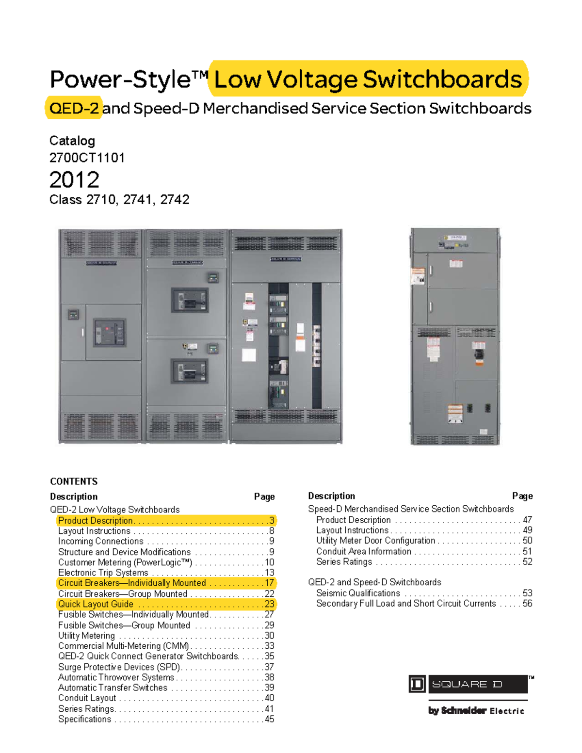 Low Voltage Switchboards & Merchandised Service Section Catalog ...
