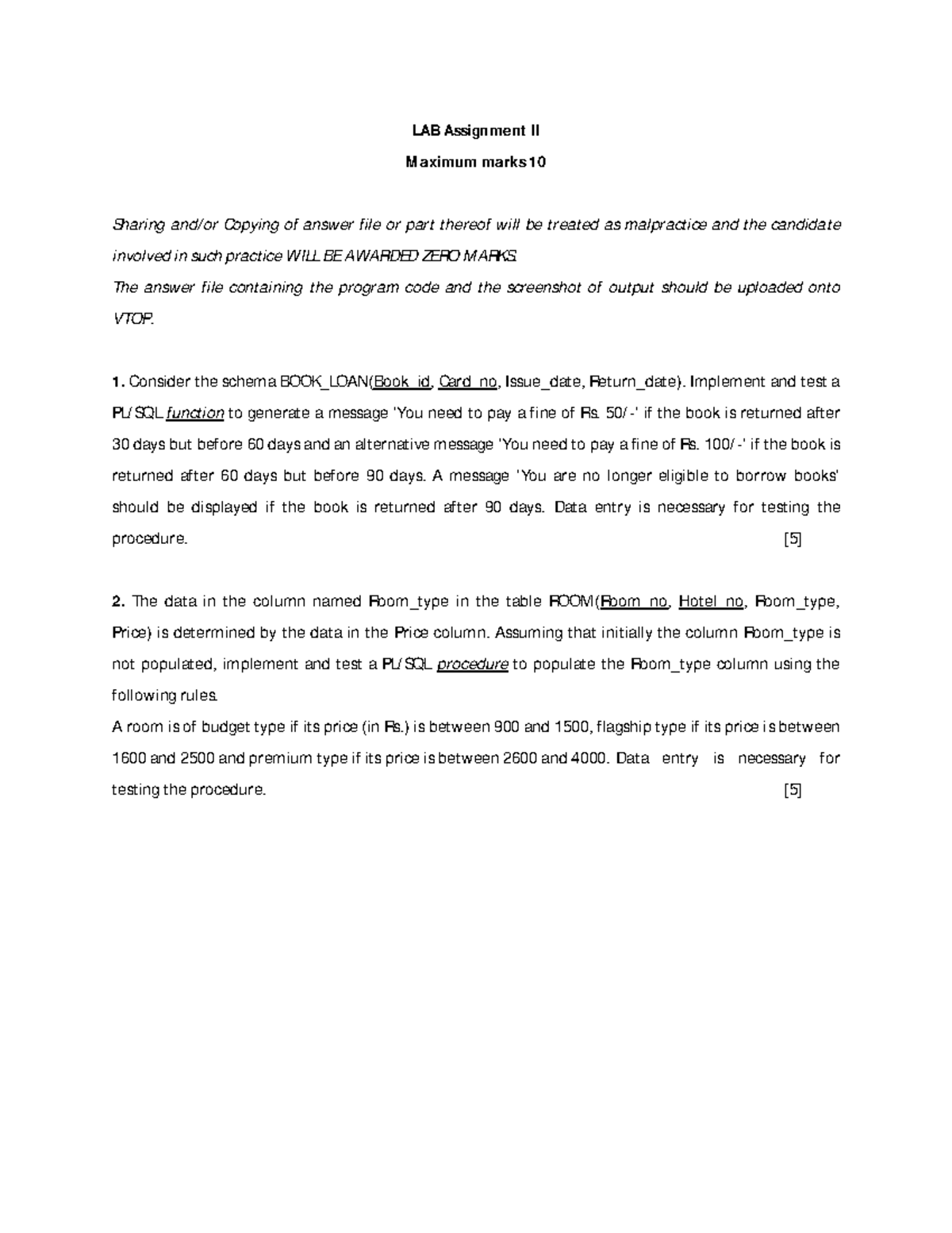 VL2023240503828 AST04 - LAB Assignment II Maximum marks 10 Sharing and ...