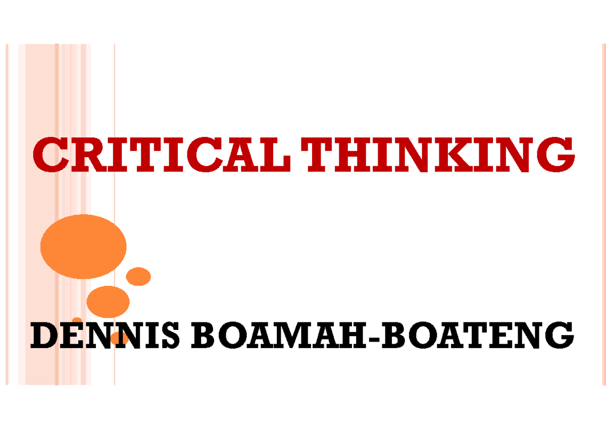 Critical Thinking Definitions: Exploring Perspectives on Galamsey and ...