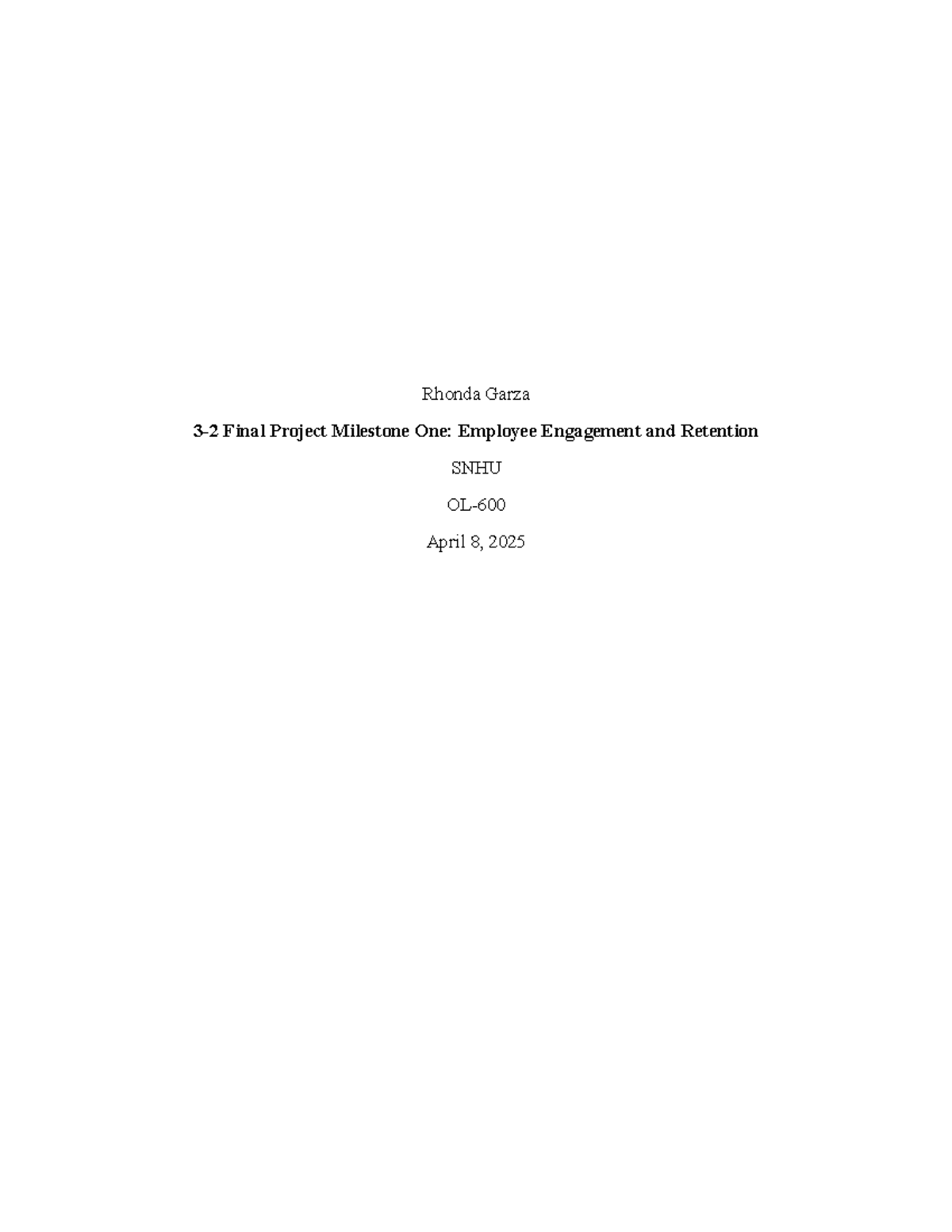 3-2 Final Project Milestone One: Strategic HR Plan for Employee ...