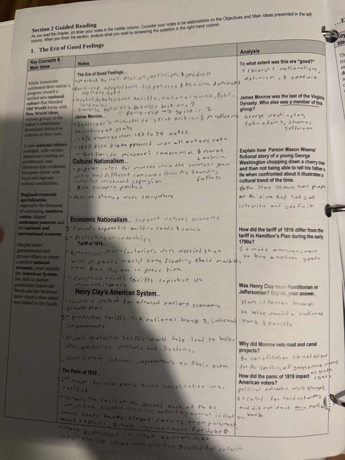 APUSH AMSCO Chapter 10: Guided Reading & Key Concepts Analysis - Studocu