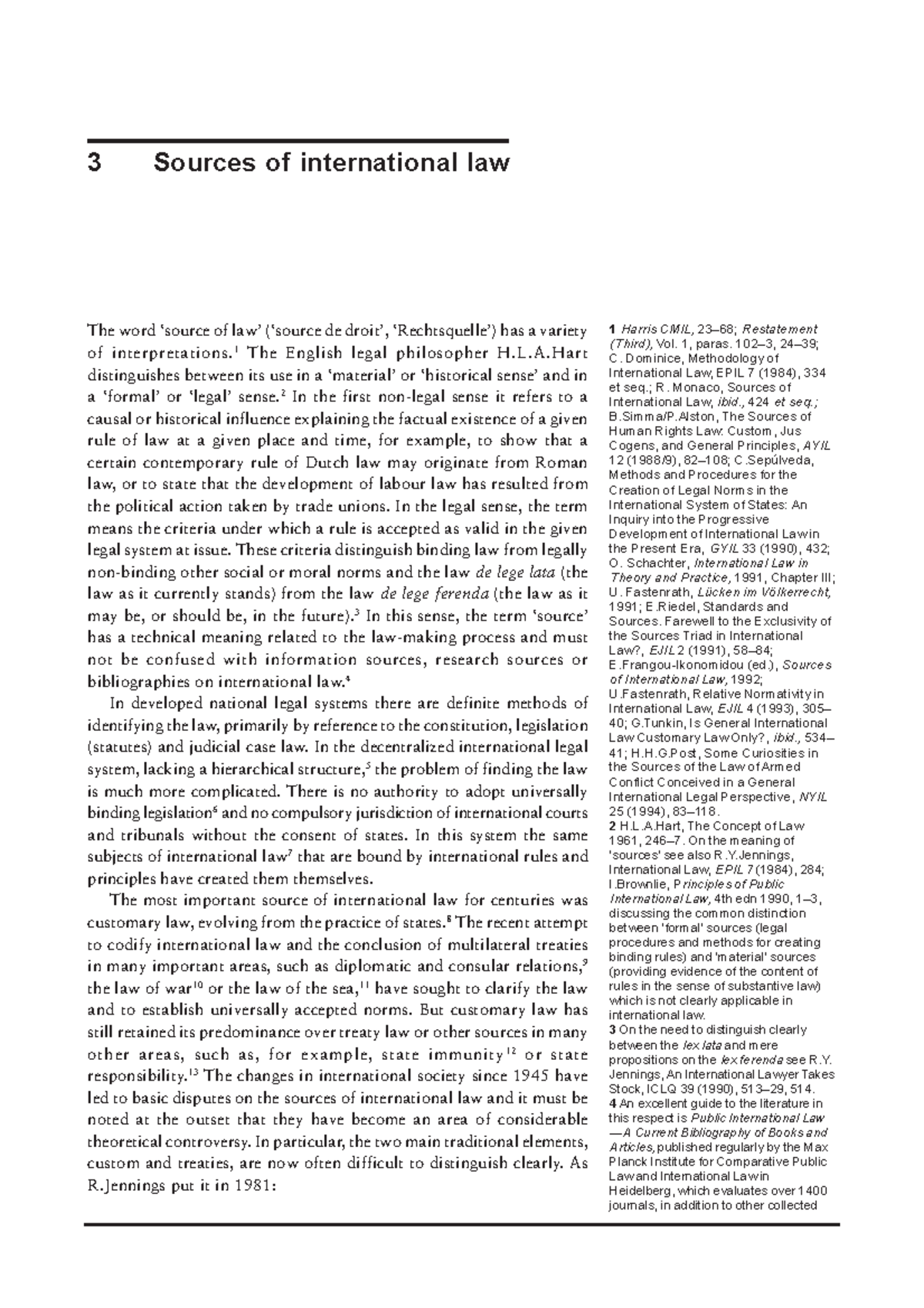 2 - public int. law week two lecture note - 3 Sources of international ...