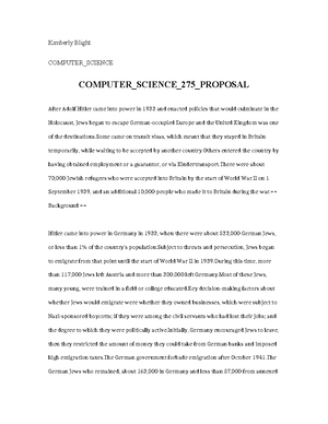 Computer Science 275 Report - Jennifer Roland COMPUTER_SCIENCE COMPUTER ...