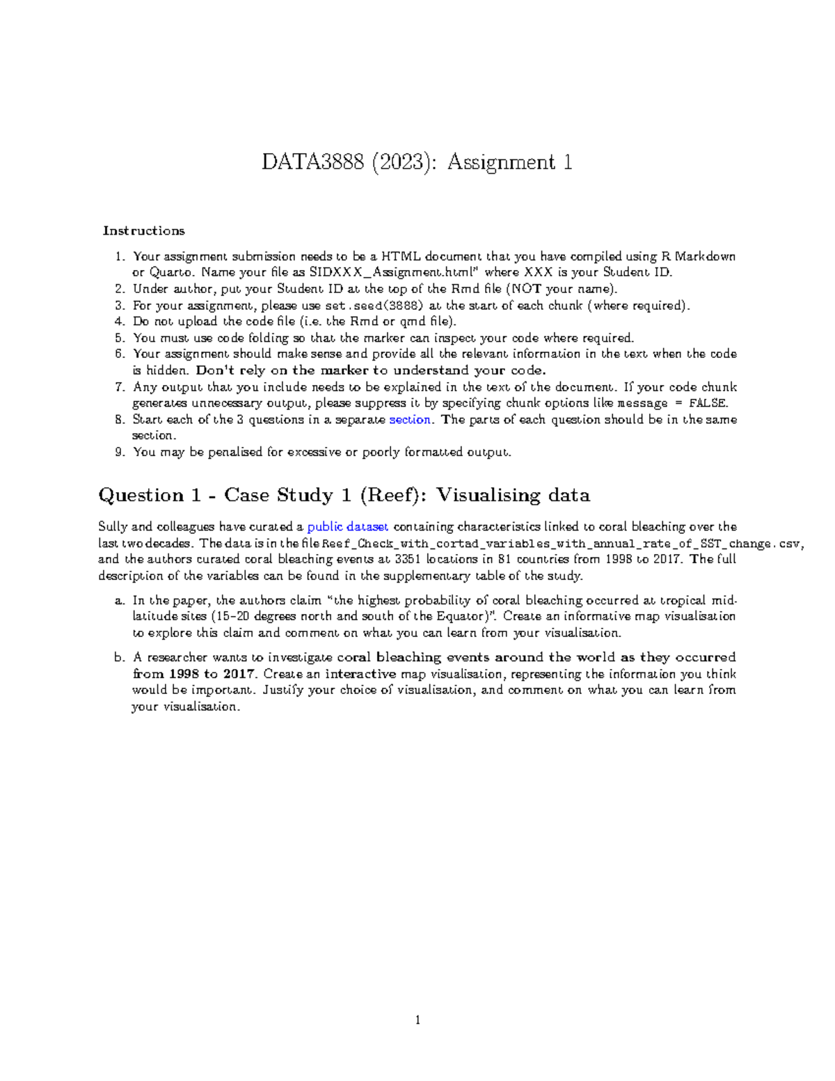 DATA3888 2023 Assignment - DATA3888 (2023): Assignment 1 Instructions ...