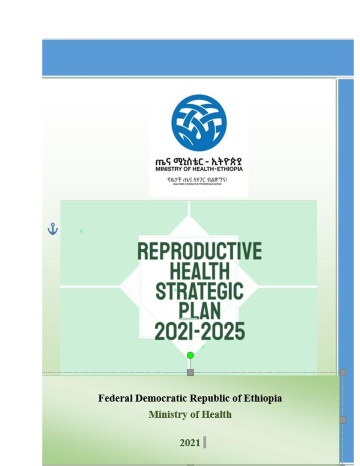ETH-Reproductive Health Strategic Plan 2021-2025: Comprehensive ...