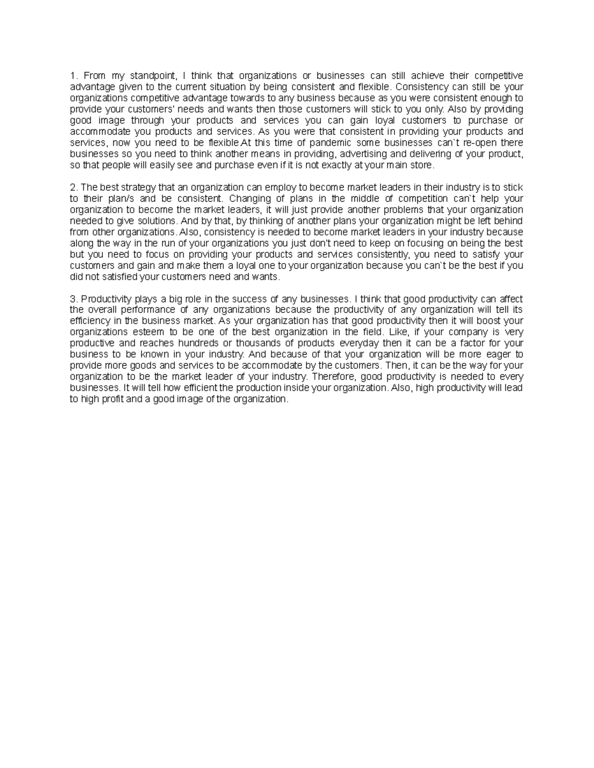Application Study Proposal - From my standpoint, I think that ...