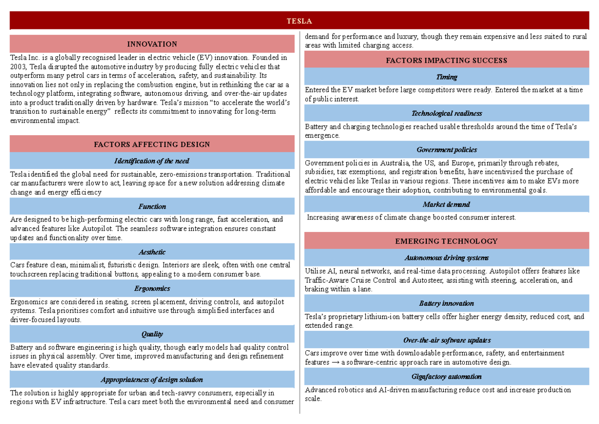 TESLA INNOVATION CASE STUDY: A Comprehensive Analysis of EV Leadership ...
