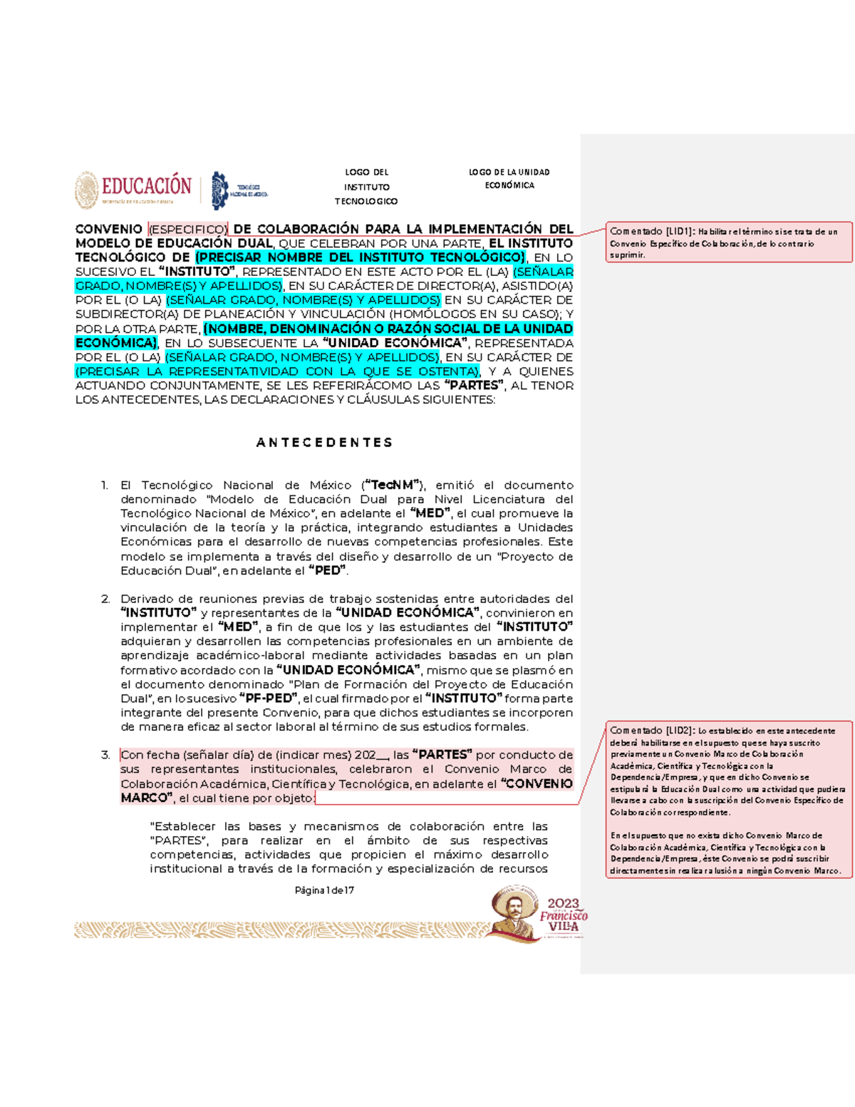 Convenio Específico de Colaboración para Educación Dual MED 2023 - Studocu