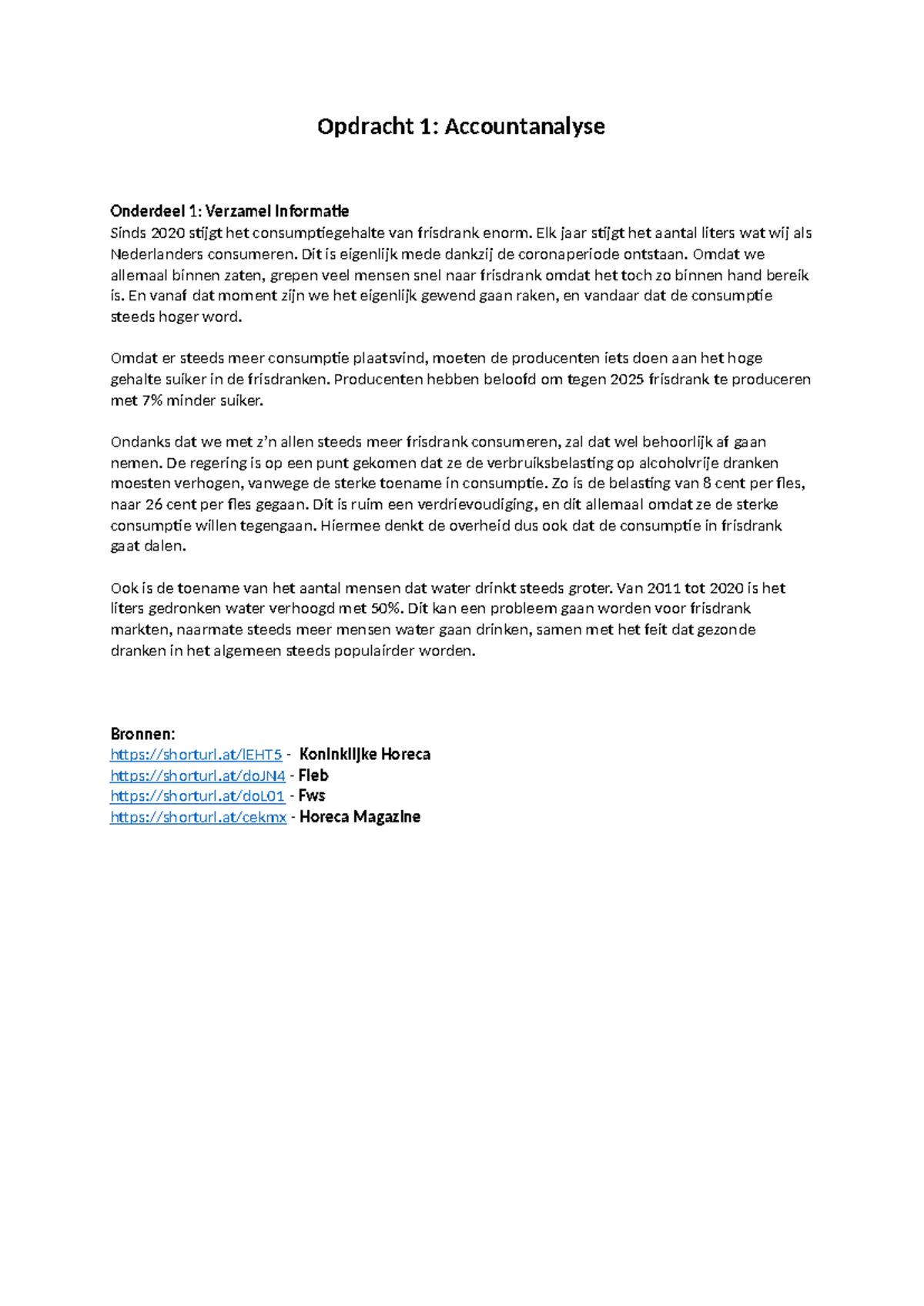 Accountanalyse: Veranderingen in Frisdrankconsumptie en Trends ...