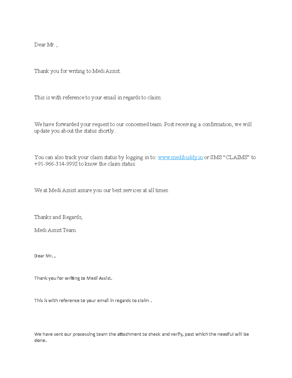 Tcs 123 - Claim Assistance Emails and Processing Guidelines - Studocu
