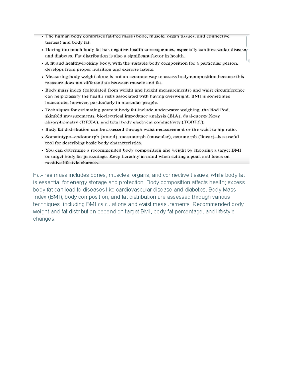 Wellness Chapter 6: Understanding Body Composition and Health - Fat ...