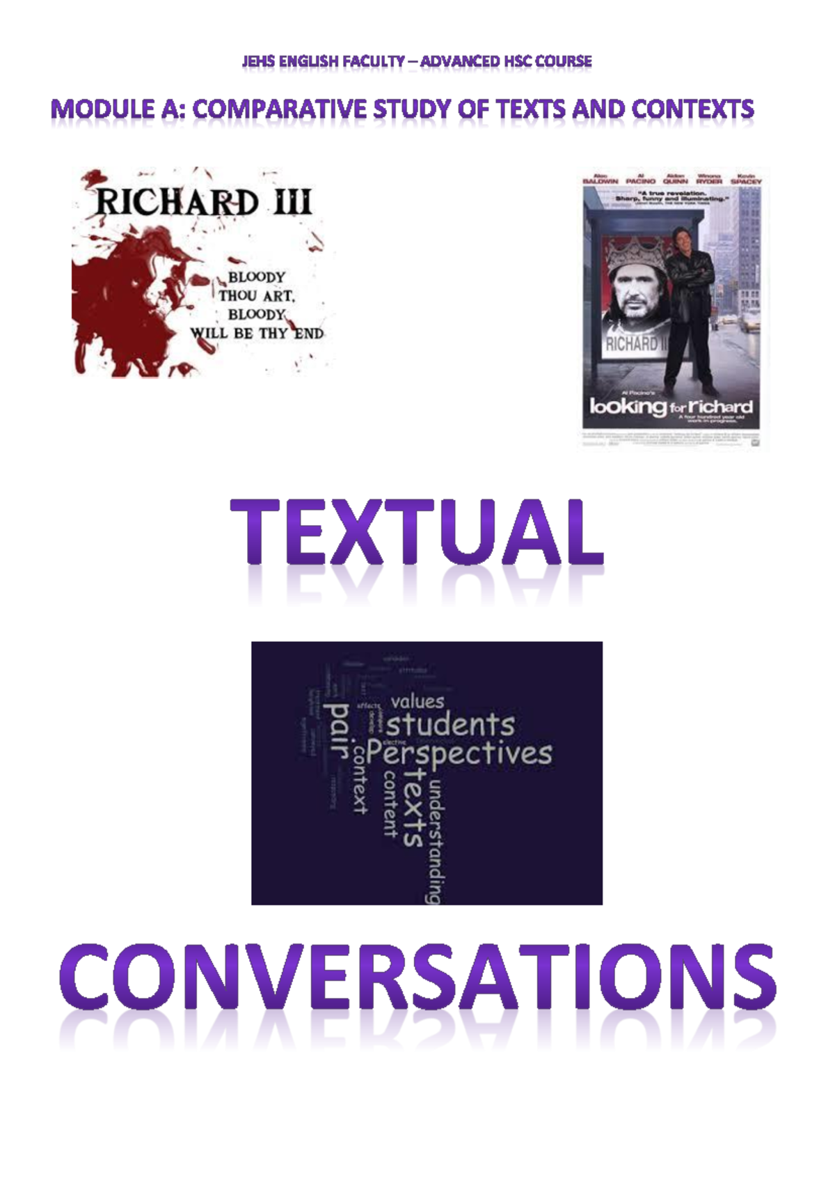 Mod A Bklet - Notes - TEXTUAL Module A RUBRIC: In this module, students ...