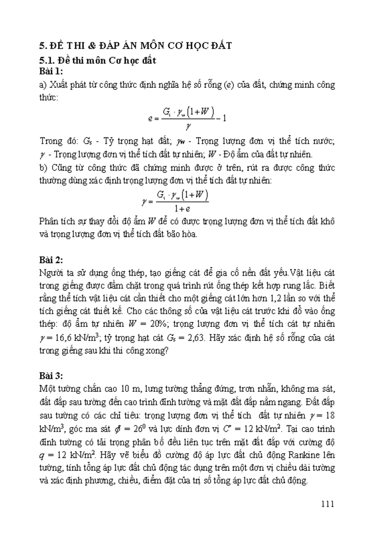 OLP CHĐ 2023 - Đề Thi Cơ Học Đất và Giải Đáp Chi Tiết - Studocu
