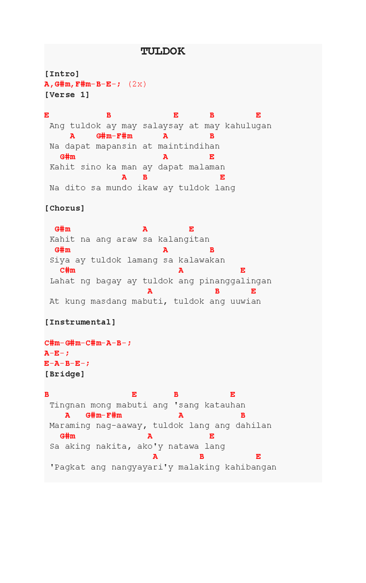 TULDOK - Lecture Notes 16: Song Structure and Meaning Analysis - Studocu
