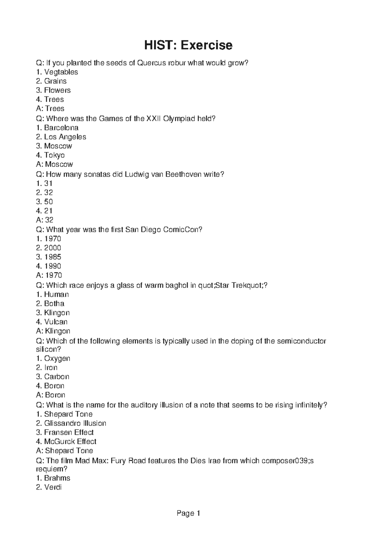 HIST303 Problem 3 - HIST: Exercise Q: If you planted the seeds of ...