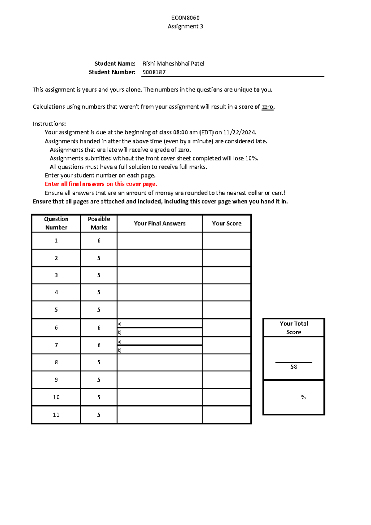 ENGR 101 - Assignment 3 by Rishi Maheshbhai Patel (9008187) - Studocu