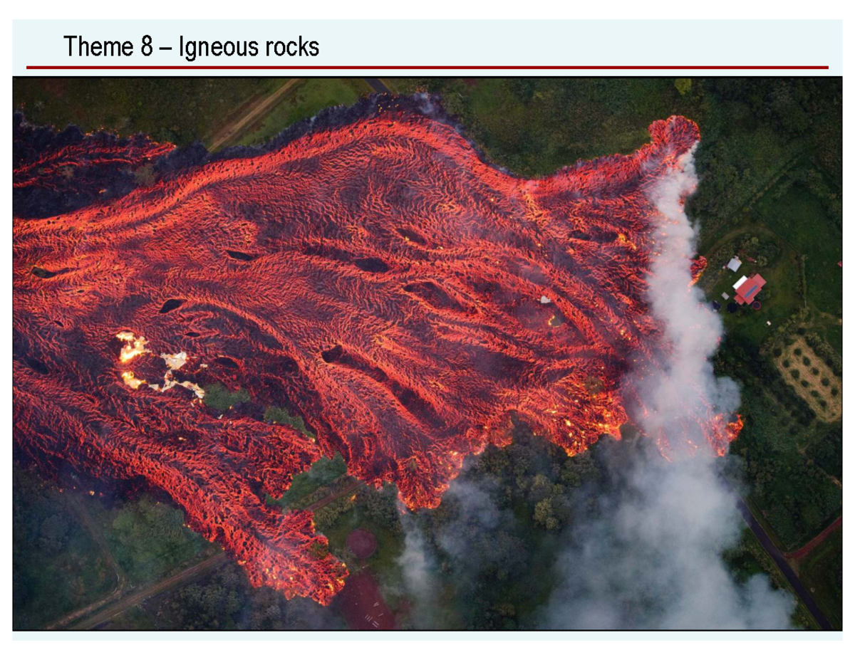 Theme 8 Igneous Rocks 2 - Class Slides and Key Concepts - Studocu