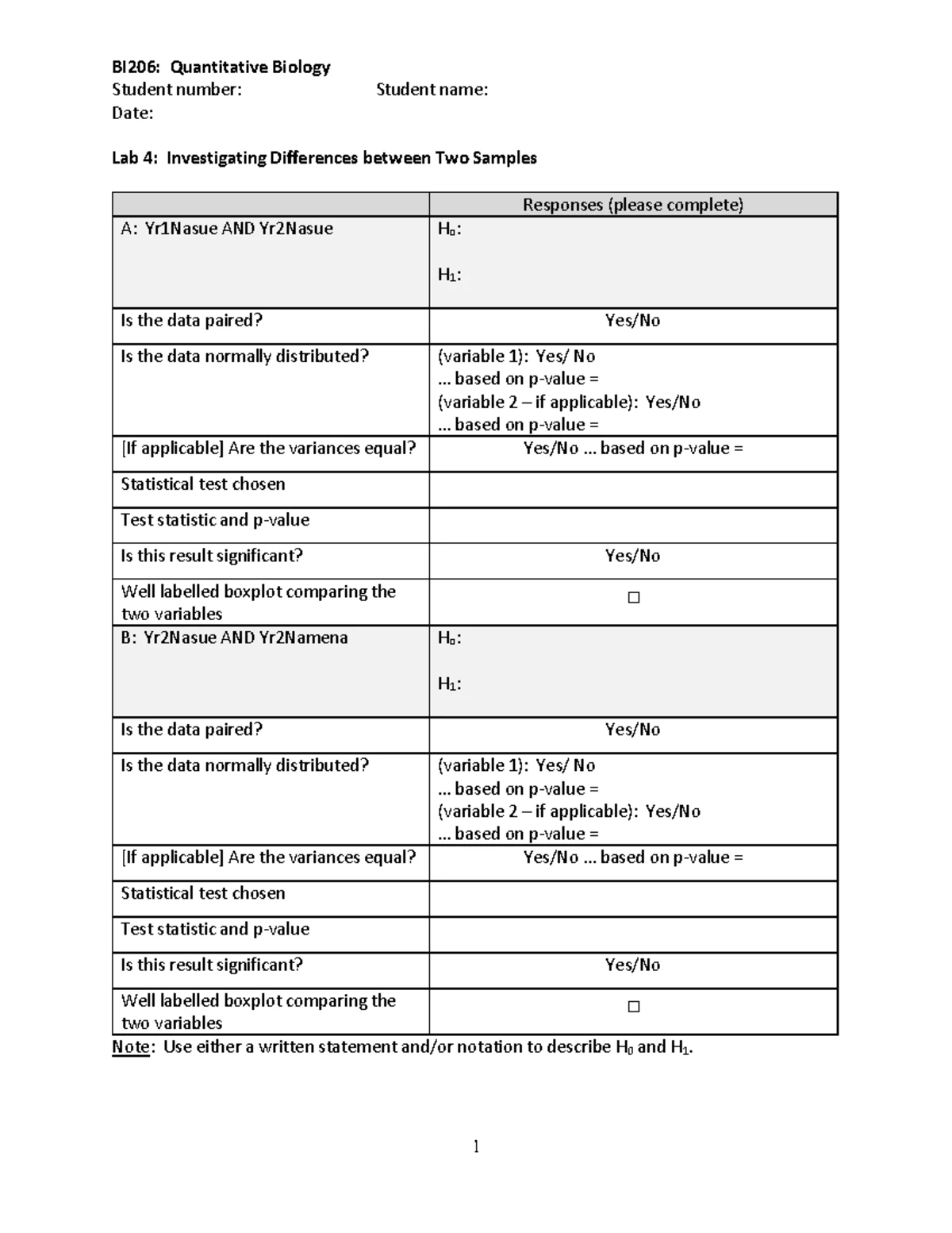 Practical 6 - Two-Way ANOVA Lab Report (S11225318) - Studocu