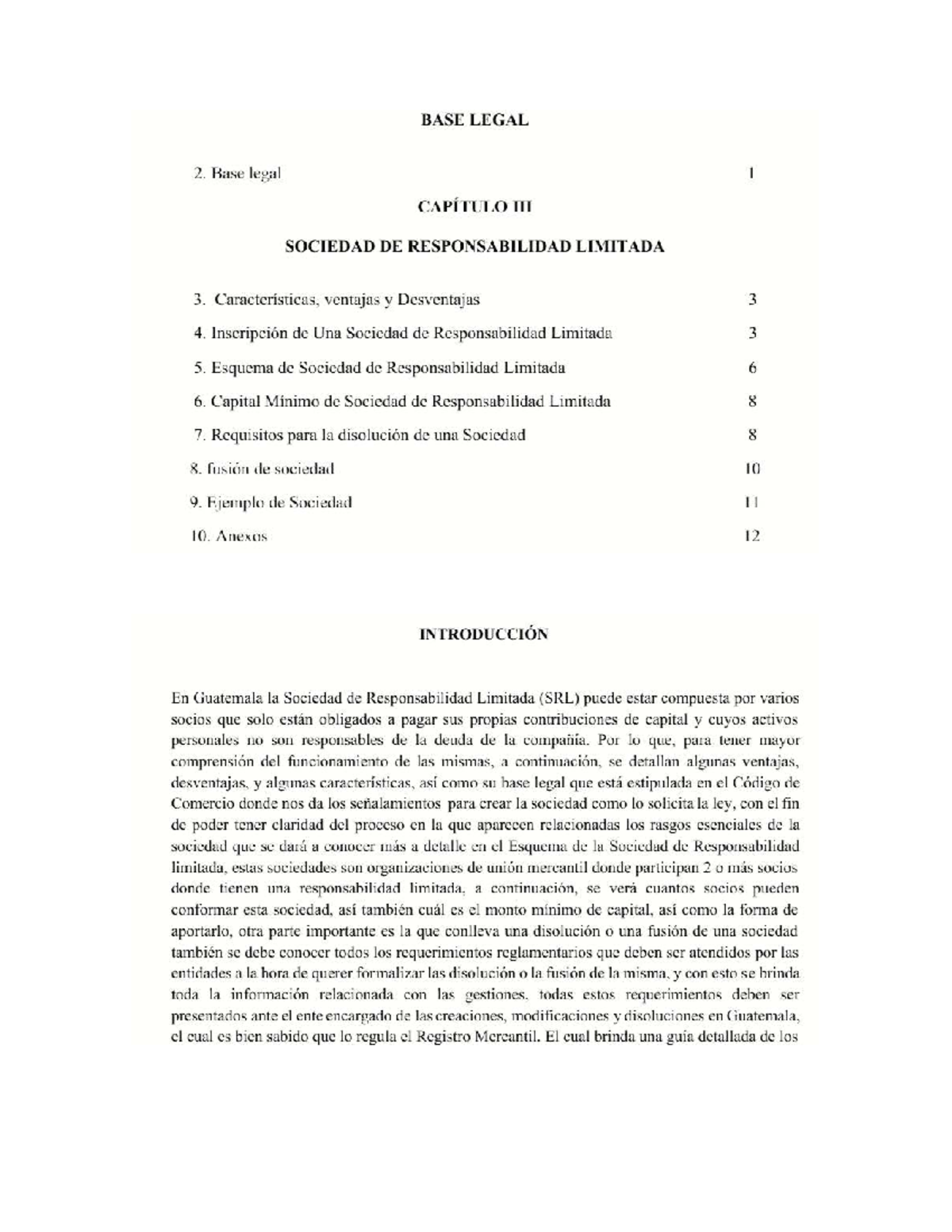 BASE LEGAL 2: SOCIEDAD DE RESPONSABILIDAD LIMITADA EN GUATEMALA - Document Preview