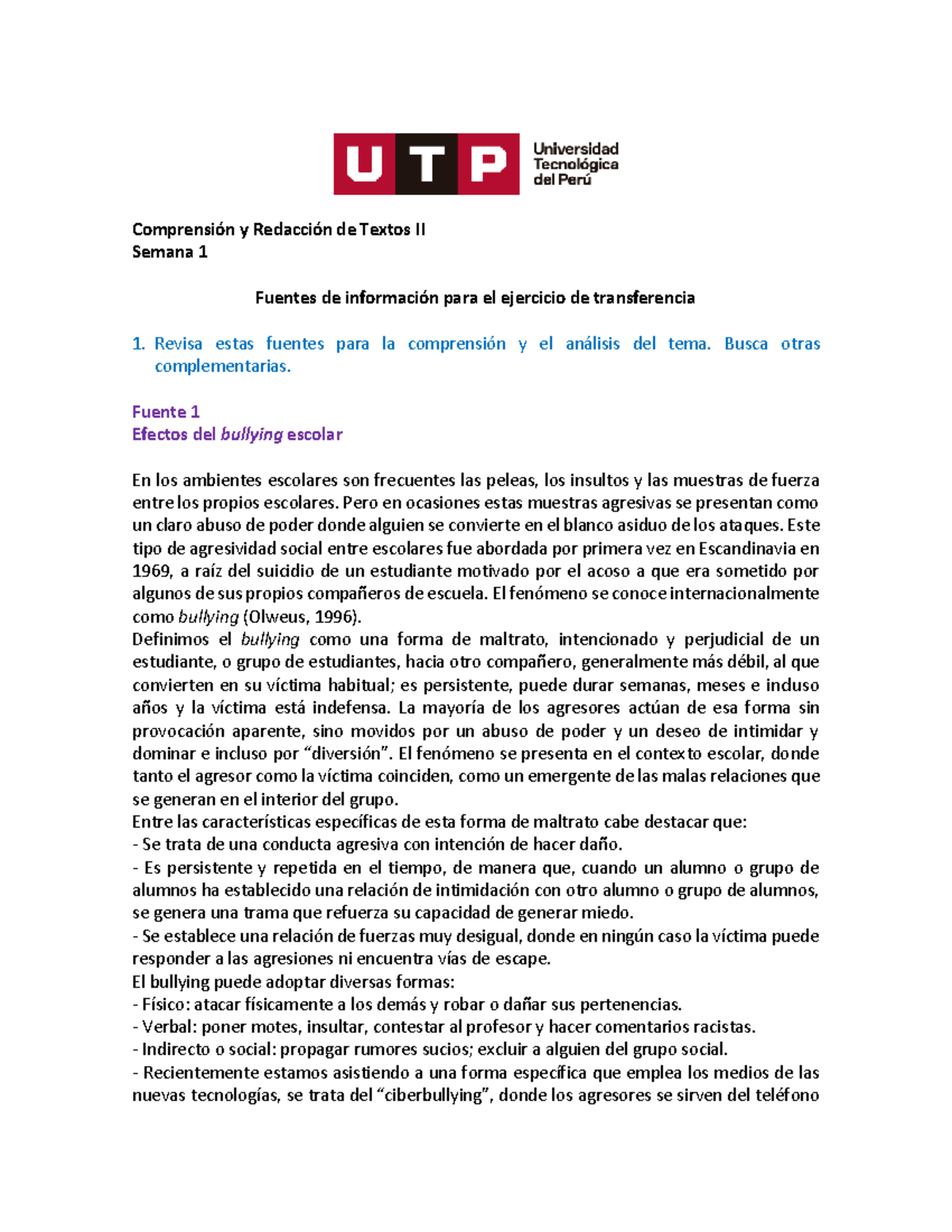 Semana+01+-+Fuentes+de+informaciu C 3u B3n ejercicio+ - Comprensión y ...