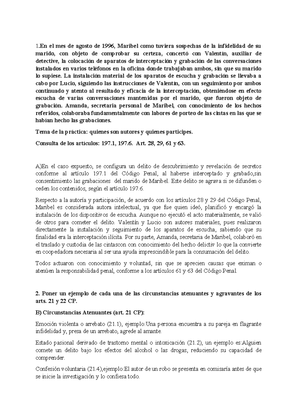 Práctica 23: Análisis de Delitos de Intercepción y Revelación de ...