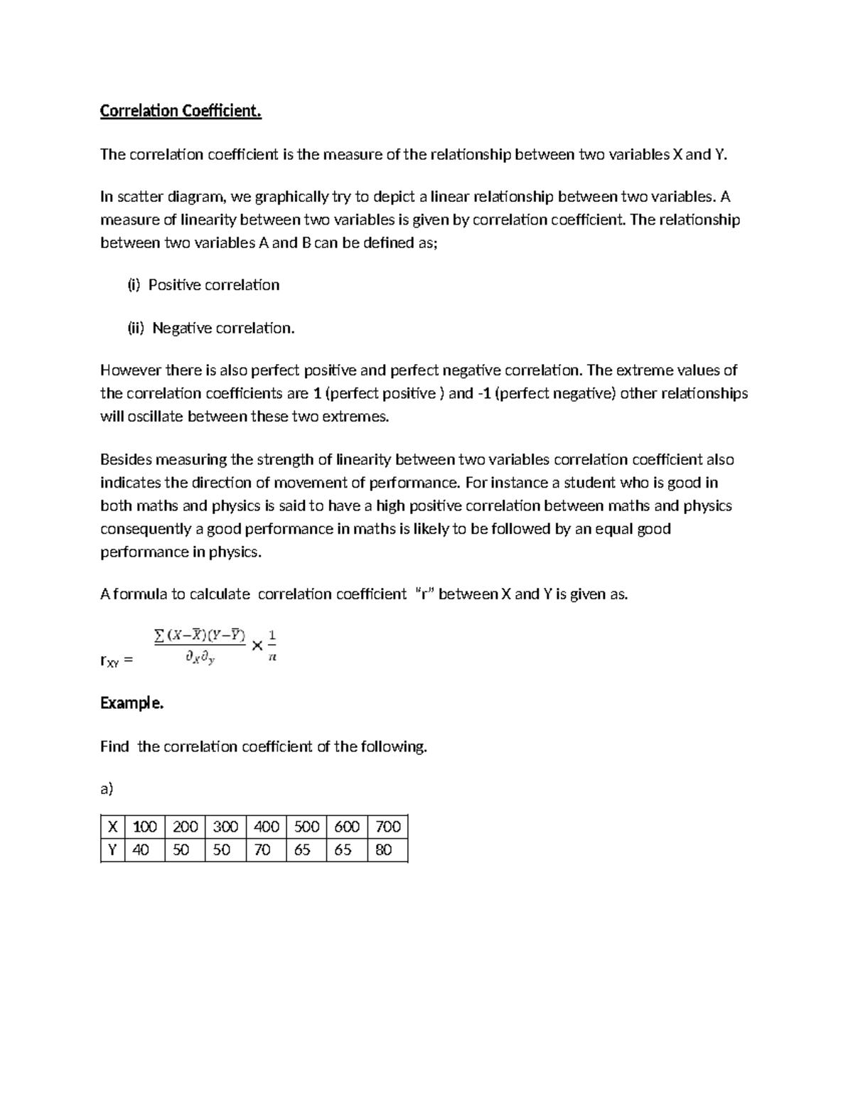 Lecture 11: Understanding Correlation Coefficient in Statistics - Studocu
