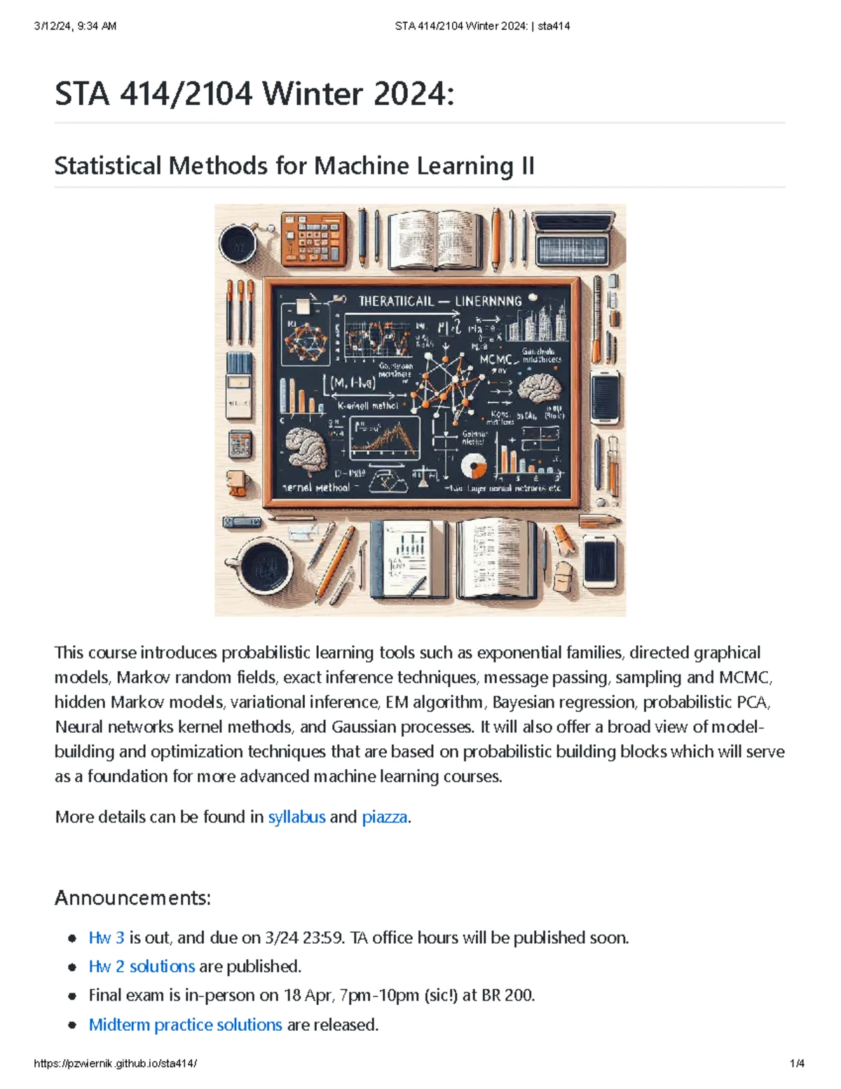 STA 414/2104 - Winter 2023 Practice Midterm Exam Solutions - Studocu