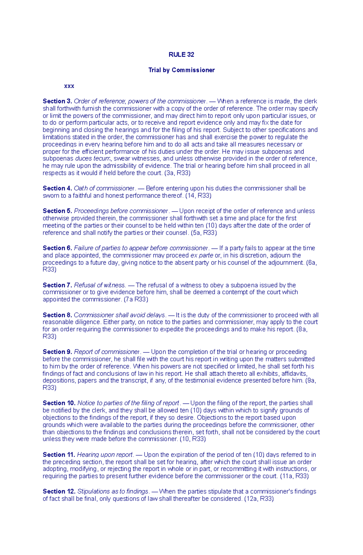 Guidelines for Trial by Commissioner - R32, Section 3-12 - Studocu