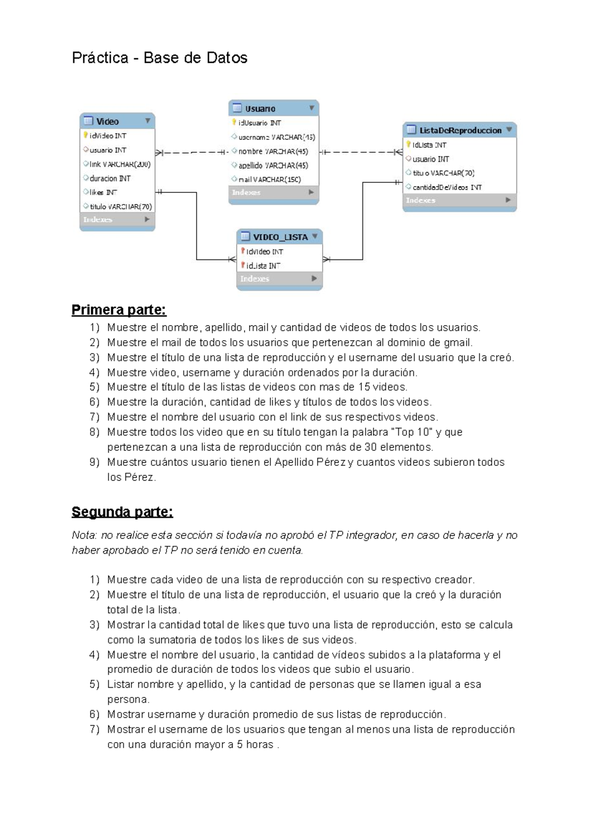 Practica BD - Práctica - Base de Datos - Práctica - Base de Datos ...