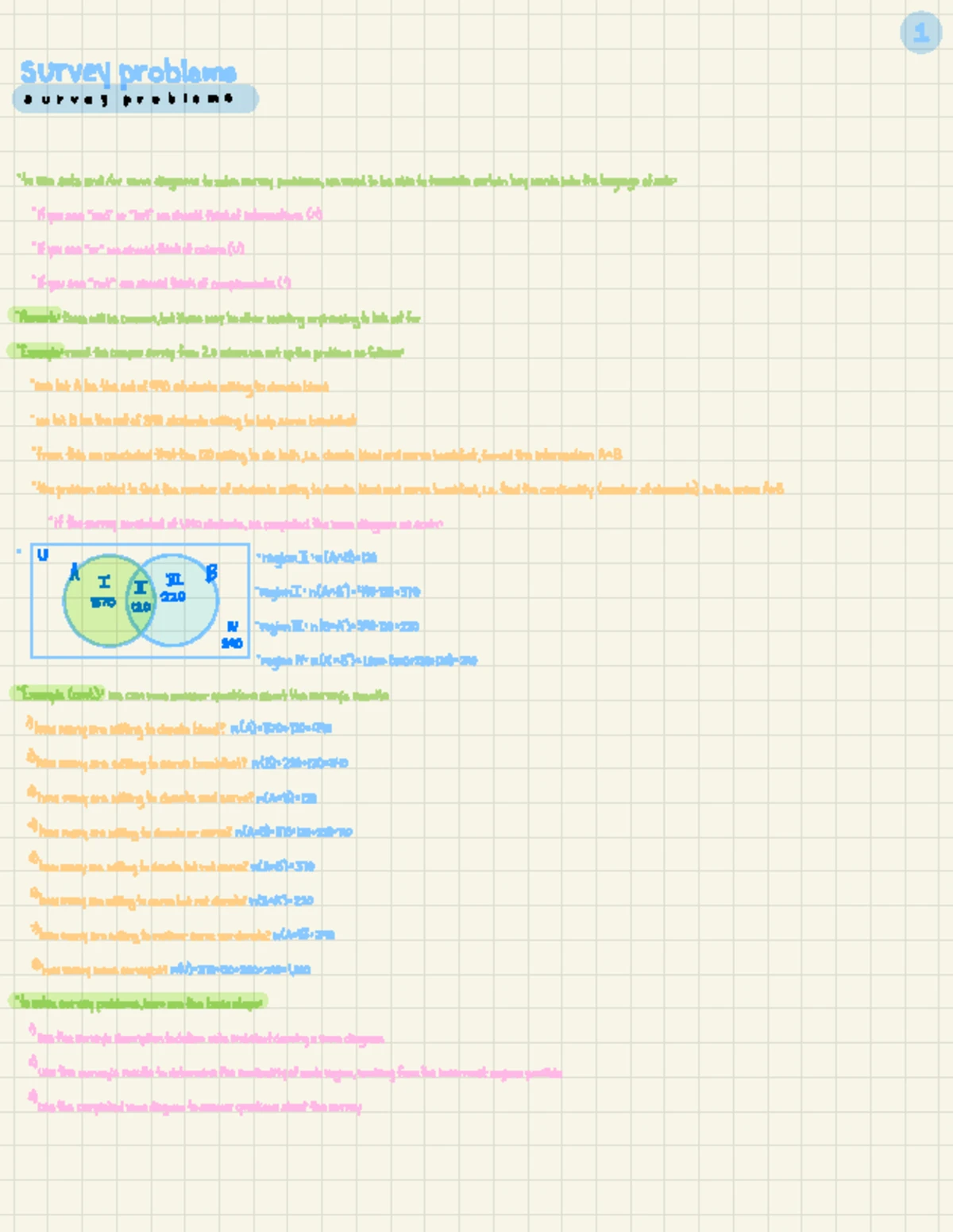 Subsets - subset notes and example problems - I Subst + s · if set A is ...