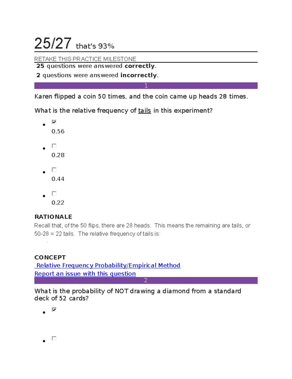 Unit 3 Practice Milestone - Probability Concepts and Applications - Studocu