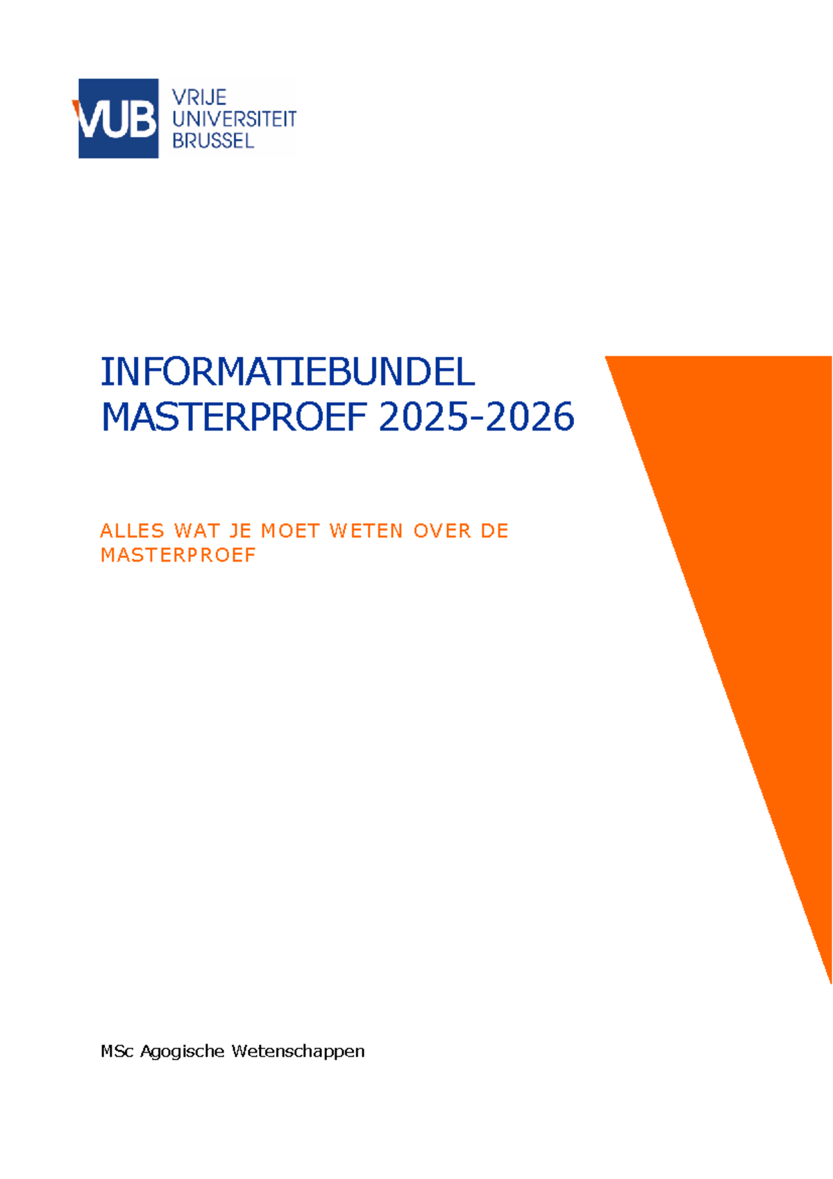 Informatiebundel Masterproef 2526EDWE: Alles Wat Je Moet Weten - Studocu
