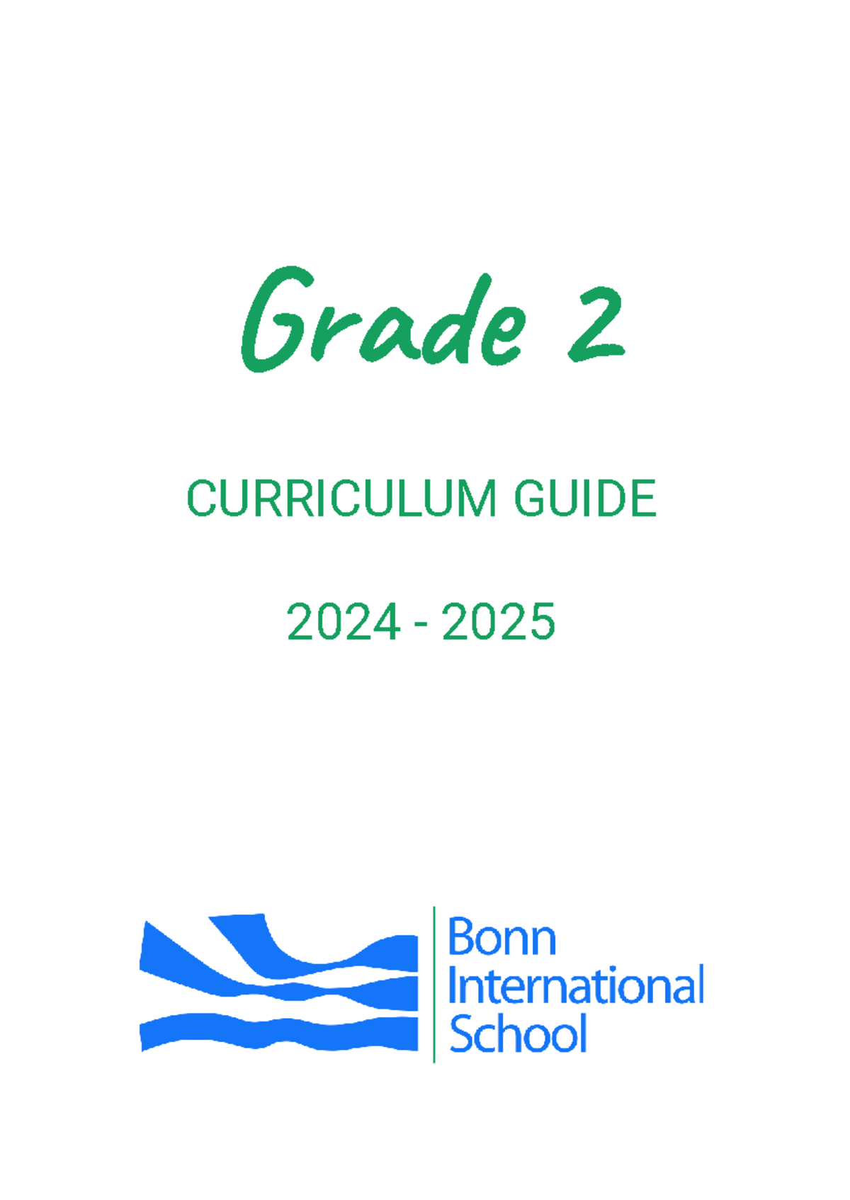 Grade 2 Curriculum Guide 2024-2025 for IB PYP at BIS - Studocu