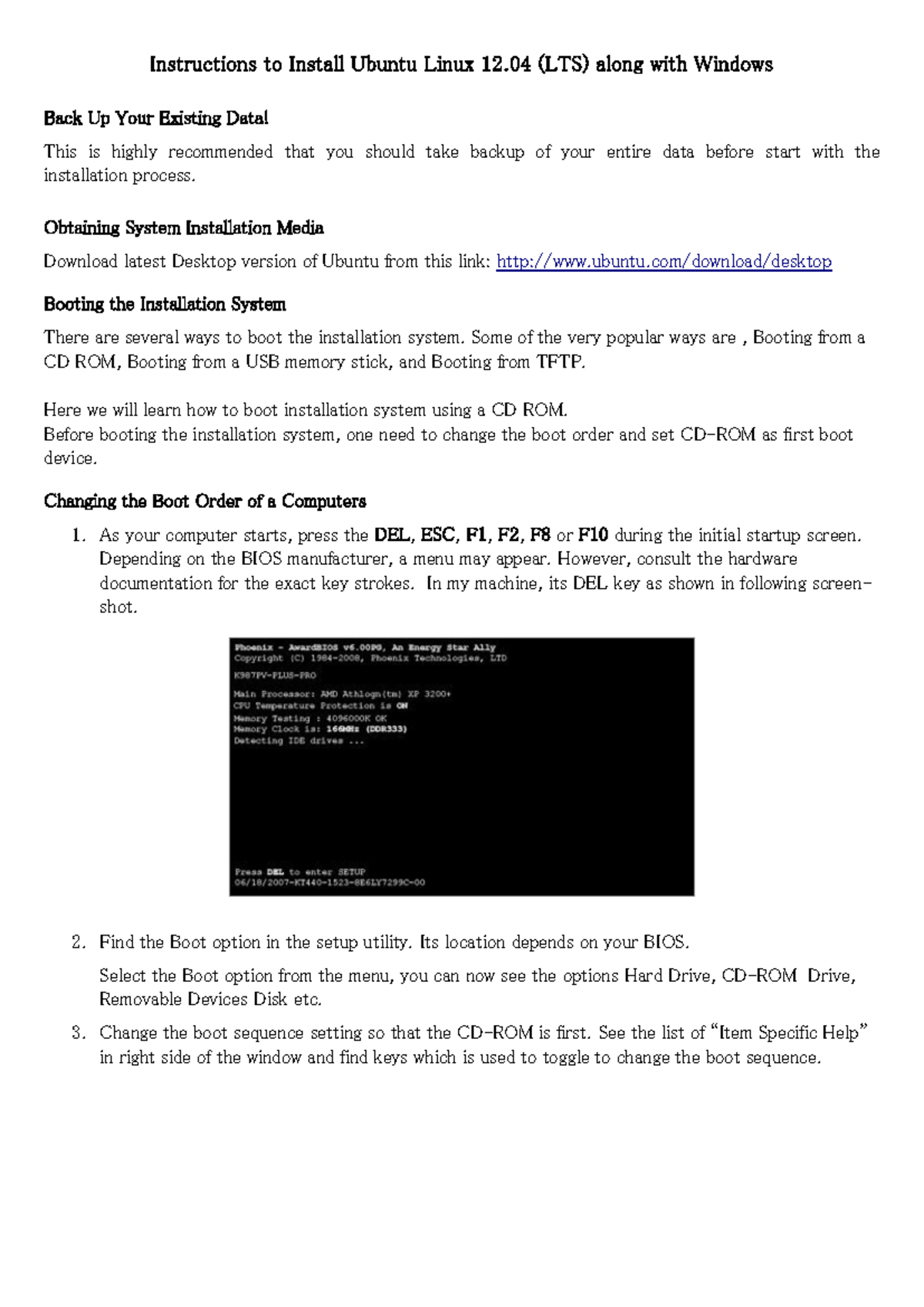 Installing Ubuntu 12.04 LTS alongside Windows: A step-by-step guide ...