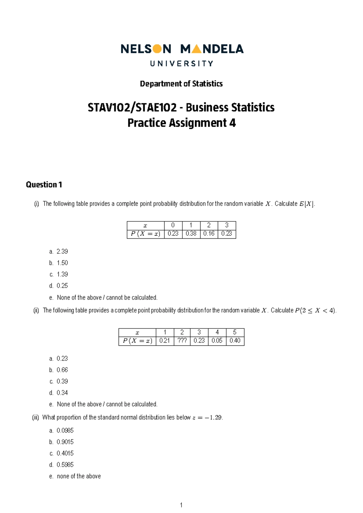 Business statistics assignment 9 solutions and analysis - Studocu