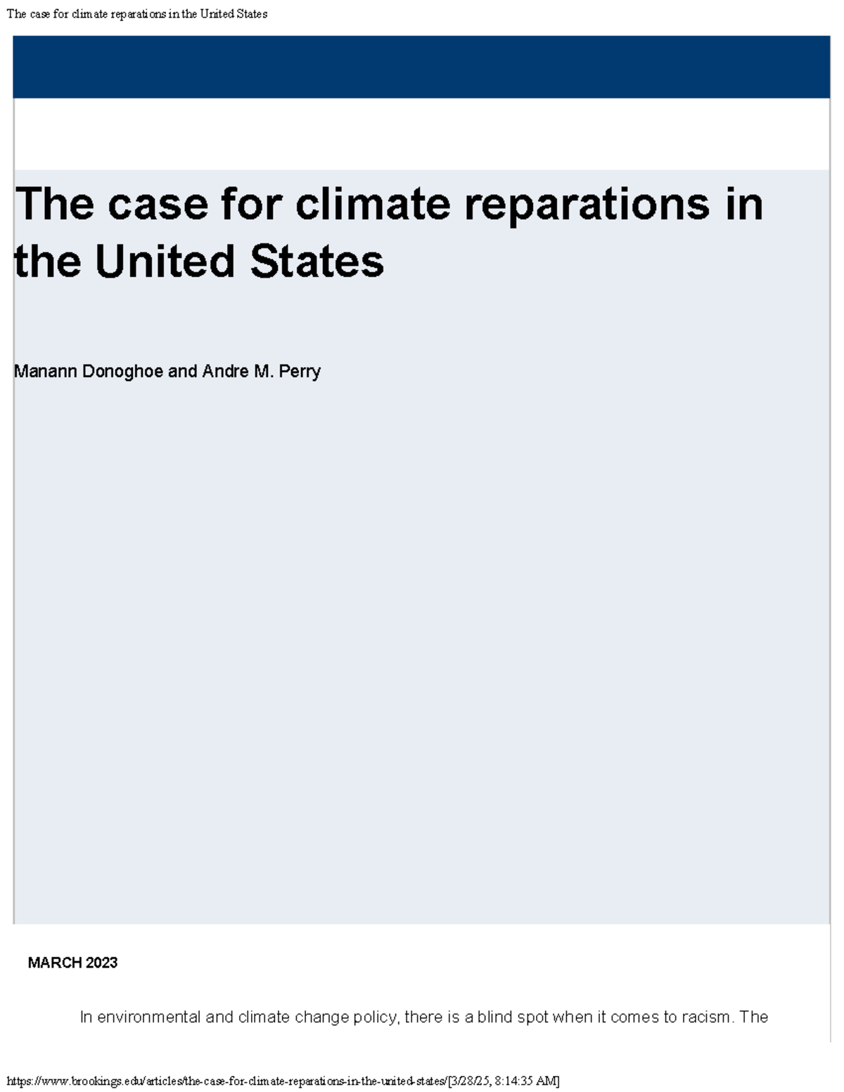 Final Report on Climate Reparations in the U.S. - Policy Perspectives ...