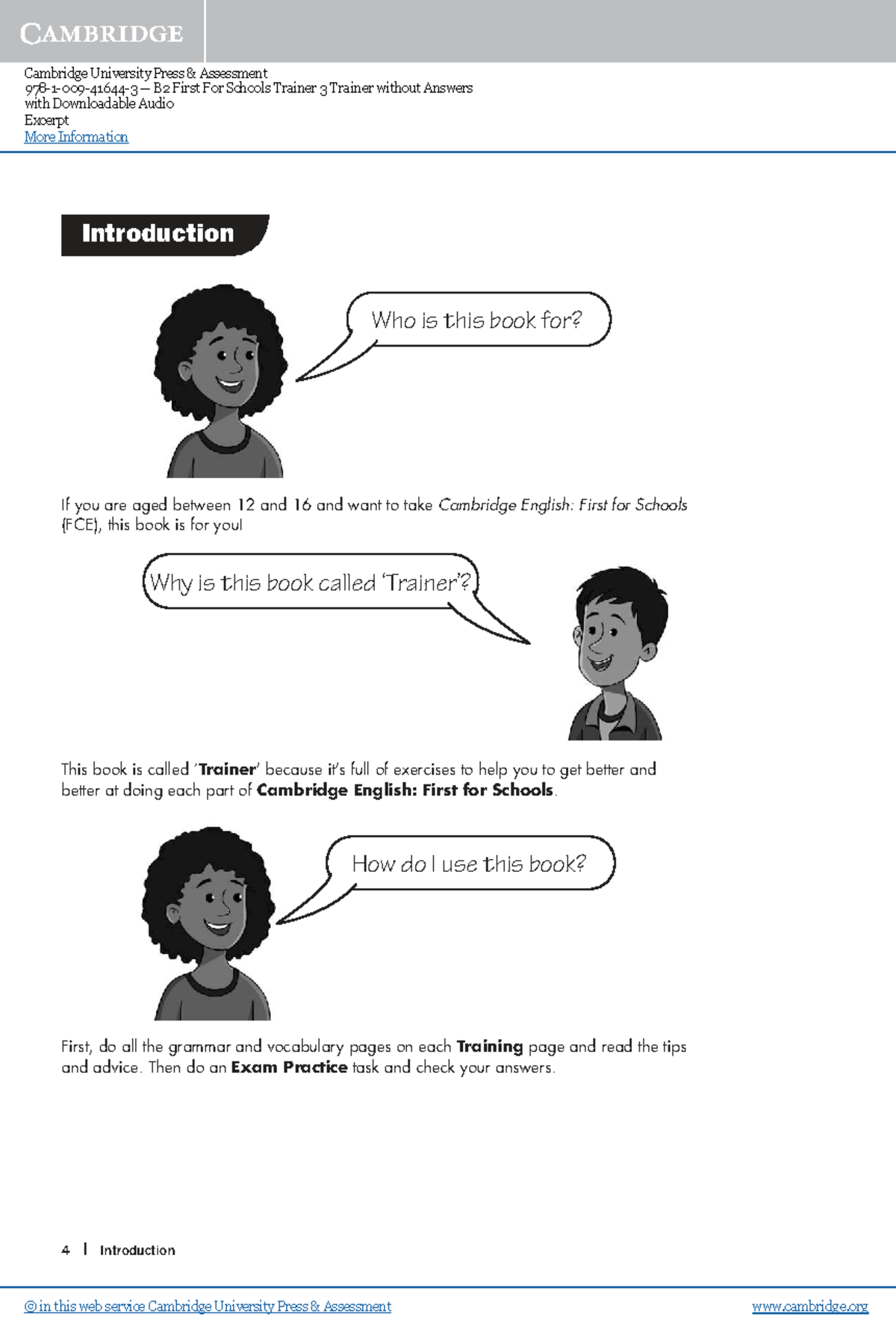 B2 First for Schools Trainer 3 (978-1-009-41644-3) Excerpt with Audio ...