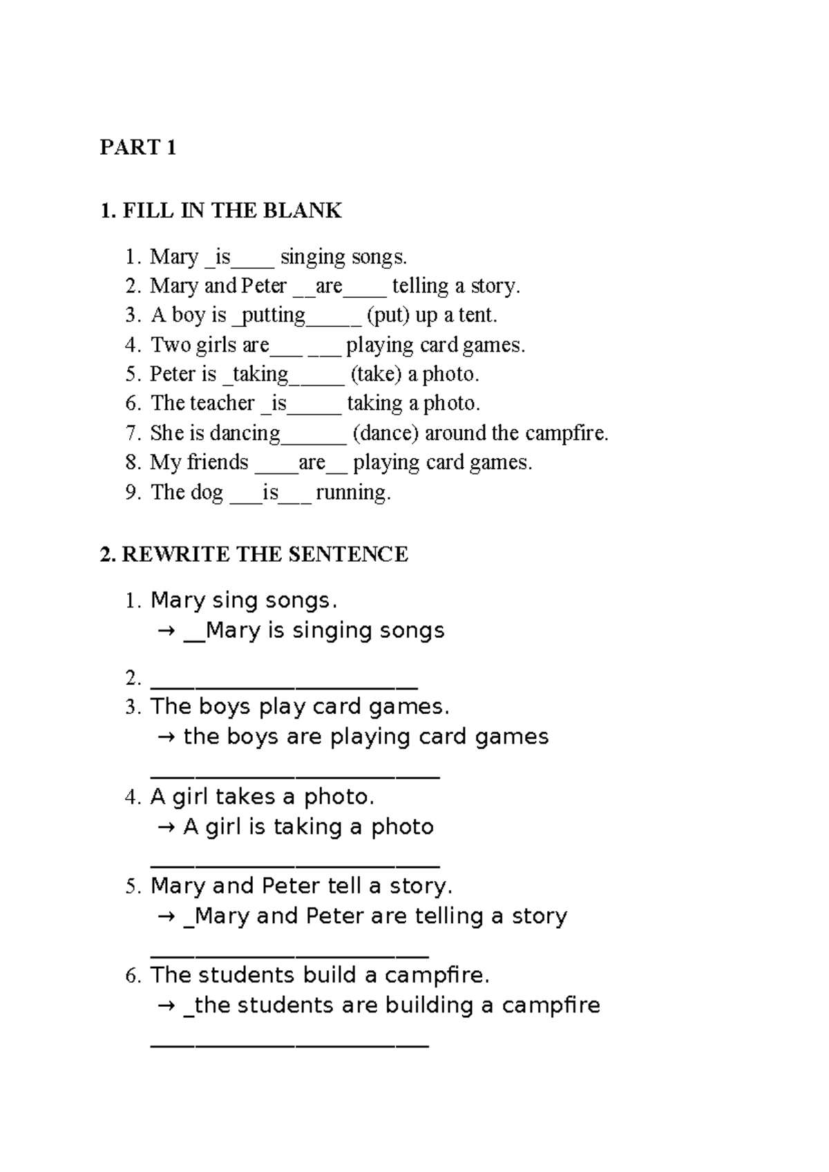 Homework 7.4 - Fill in the Blanks & Sentence Rewriting - Studocu
