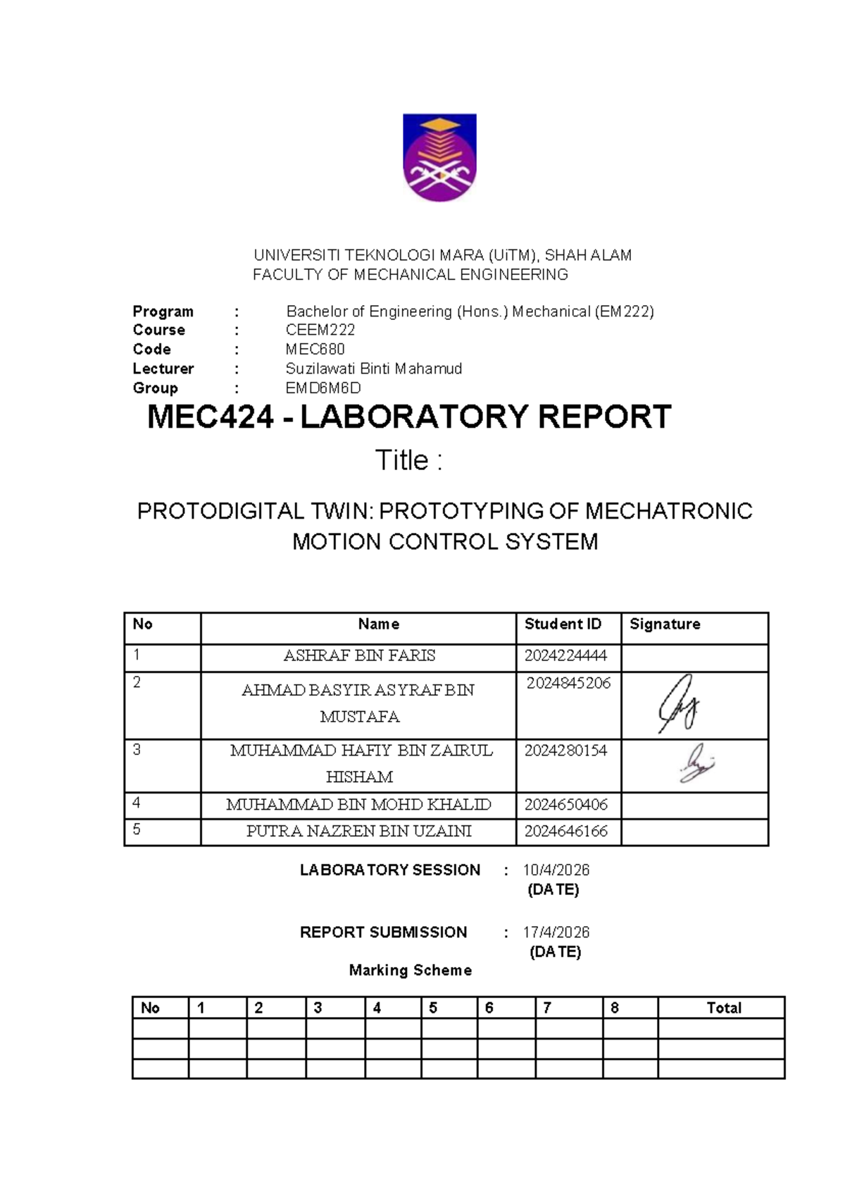 MEC680 Lab Report: Prototyping a DC Motor Control System - Studocu