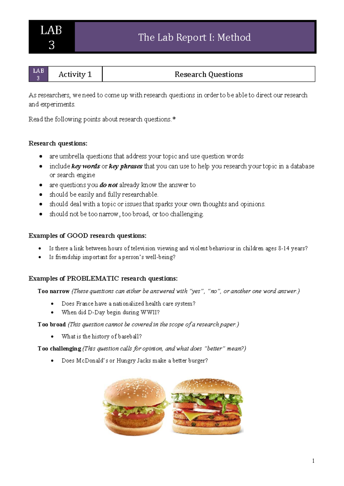 PSYC1000 Lab Manual 3: Crafting Effective Research Questions - Studocu
