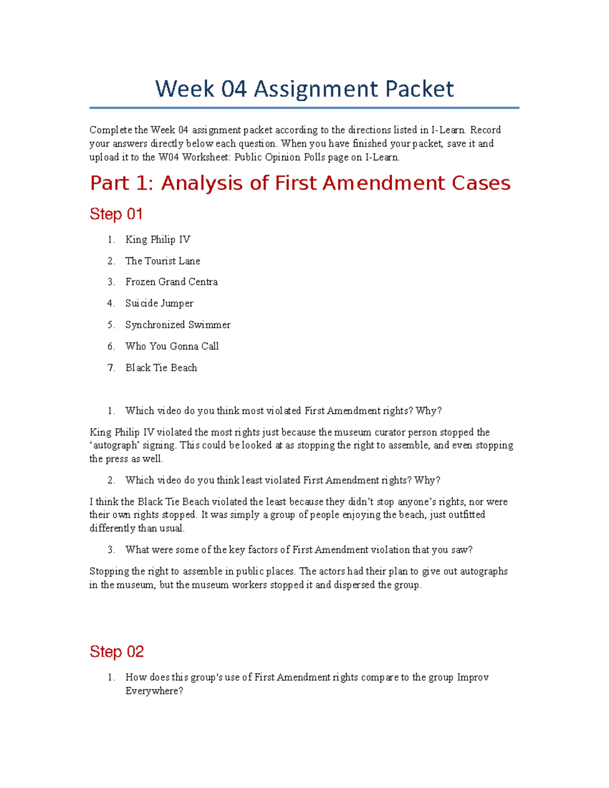 1polsc 110 document week04Assignment Packet - Week 04 Assignment Packet ...