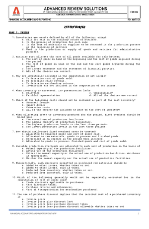 FAR - CPA Review Notes for Financial Accounting and Reporting (Oct 2024 ...