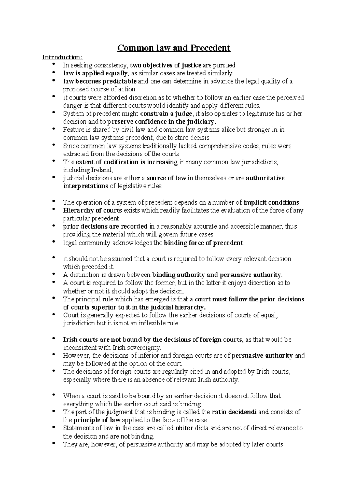 Understanding Precedent in Common Law: Key Concepts and Cases (LAW 101 ...