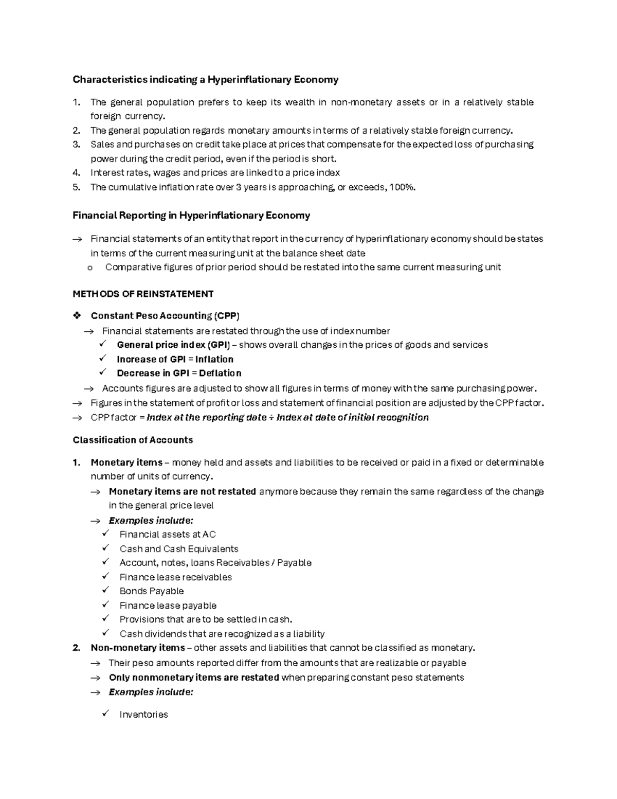 Hyperinflation - International Accounting - Topic 1 - Characteristics ...