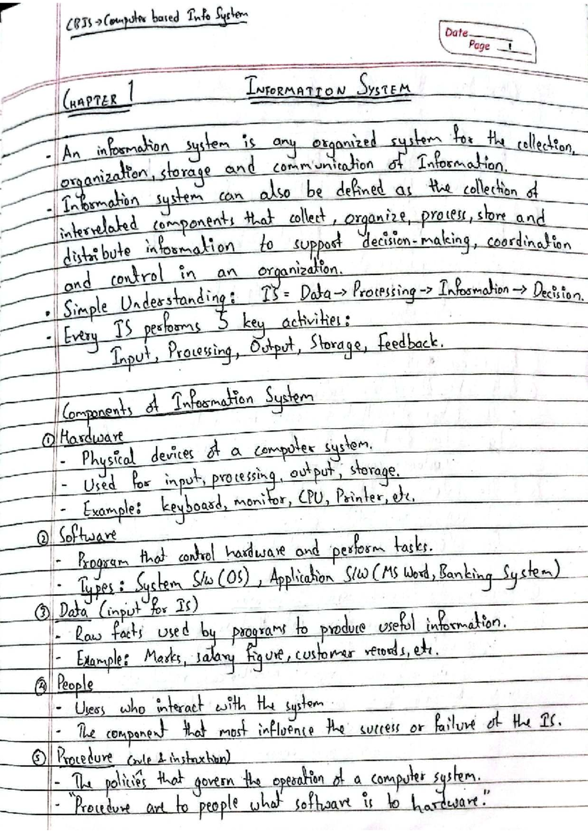 IS1-5: Comprehensive Notes on Information Systems - Studocu