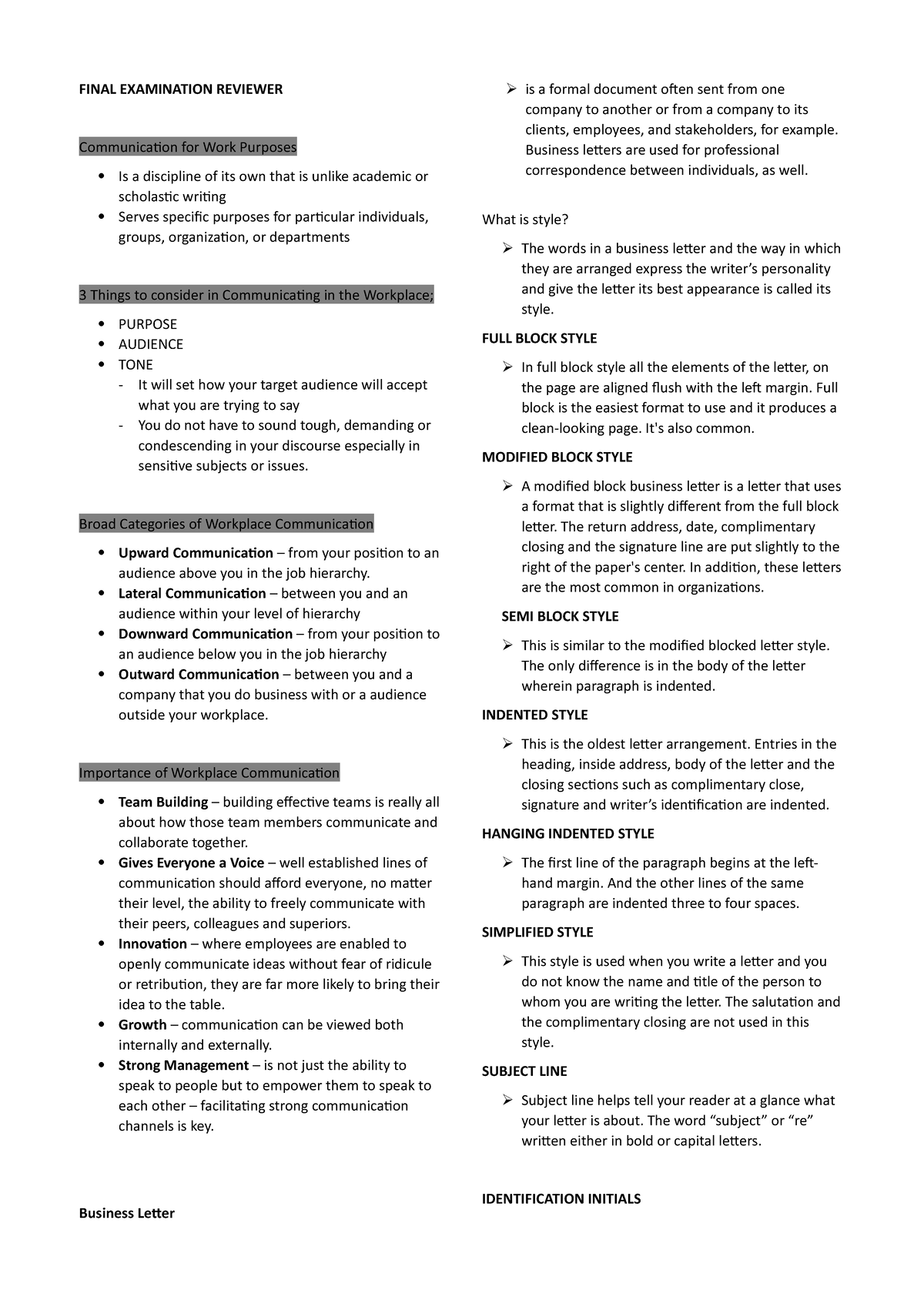 Purposive Communication Final Exam Reviewer Notes and Key Concepts ...